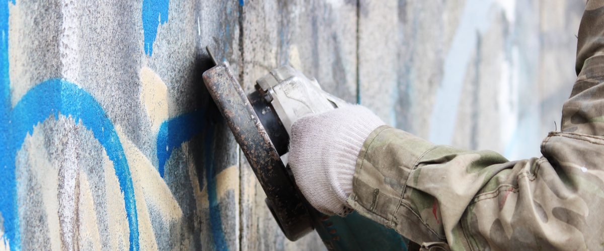 slide graffitti cleanup